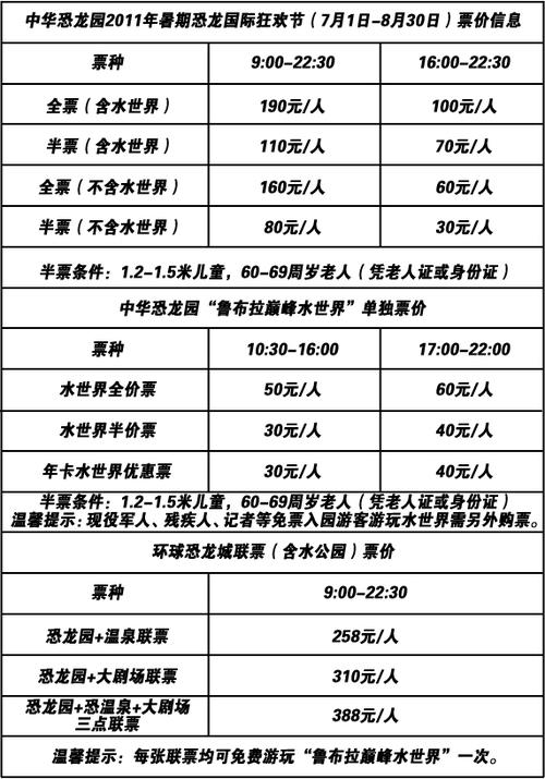 常州市恐龍園門票價(jià)格詳解，常州市恐龍園門票價(jià)格全面解析